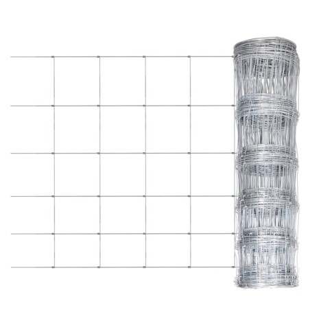 Clôture de jardin Acier galvanisé 50x1,5 m Argenté 