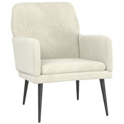 Fauteuil Crème 62x79x79 cm Velours 