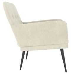 Fauteuil Crème 62x79x79 cm Velours 