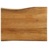 Dessus de table 70x60x3,8 cm bord vivant bois massif manguier 