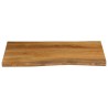 Dessus de table 70x60x3,8 cm bord vivant bois massif manguier 