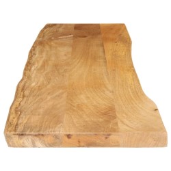 Dessus de table 180x40x2,5 cm bord vivant bois massif manguier 