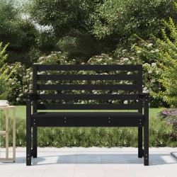 Banc de jardin noir 109x48x91,5 cm bois massif de pin 