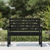 Banc de jardin noir 109x48x91,5 cm bois massif de pin 