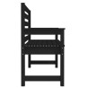 Banc de jardin noir 109x48x91,5 cm bois massif de pin 