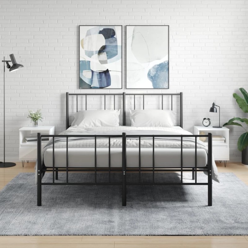 Tables de chevet 2 pcs blanc brillant 40x35x50 cm Tables de chevet 2 pcs blanc brillant 40x35x50 cm