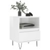 Tables de chevet 2 pcs blanc brillant 40x35x50 cm 