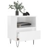 Tables de chevet 2 pcs blanc brillant 40x35x50 cm 