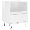 Tables de chevet 2 pcs blanc brillant 40x35x50 cm 