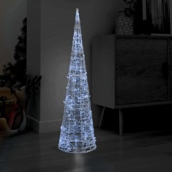 Cône lumineux décoratif pyramide LED Acrylique Blanc froid 