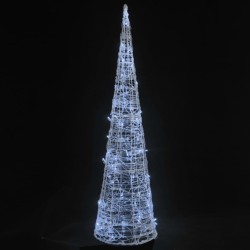 Cône lumineux décoratif pyramide LED Acrylique Blanc froid 