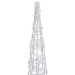 Cône lumineux décoratif pyramide LED Acrylique Blanc froid 