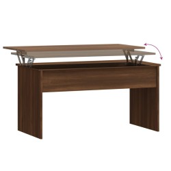Table basse Chêne marron 102x50,5x52,5 cm Bois d'ingénierie 