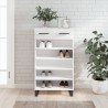 Armoire à chaussures blanc 60x35x105 cm bois d'ingénierie 
