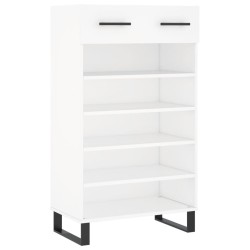 Armoire à chaussures blanc 60x35x105 cm bois d'ingénierie 