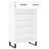 Armoire à chaussures blanc 60x35x105 cm bois d'ingénierie 