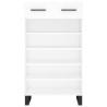 Armoire à chaussures blanc 60x35x105 cm bois d'ingénierie 