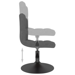 Chaise pivotante de salle à manger Gris foncé Velours 