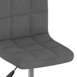 Chaise pivotante de salle à manger Gris foncé Velours 