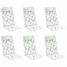 Coussins de chaise à dossier haut lot de 6 modèle de feuille 