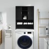 Meuble pour machine à laver chêne noir 70,5x25,5x90 cm 