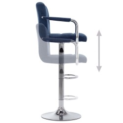 Chaise de bar Bleu Tissu 