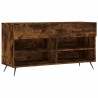 Banc à chaussures chêne fumé 102x35x55 cm bois d'ingénierie 