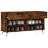 Banc à chaussures chêne fumé 102x35x55 cm bois d'ingénierie 