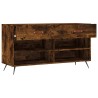 Banc à chaussures chêne fumé 102x35x55 cm bois d'ingénierie 