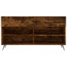 Banc à chaussures chêne fumé 102x35x55 cm bois d'ingénierie 