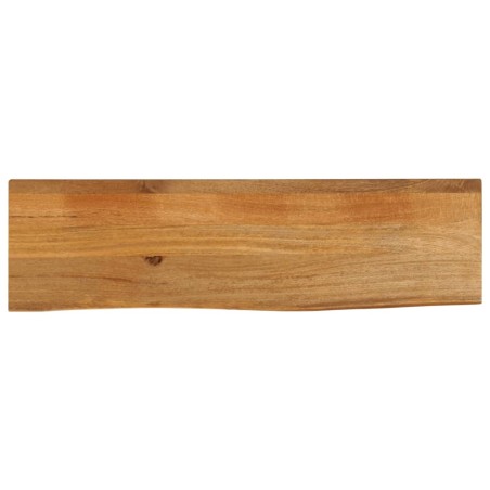 Dessus de table à bord vivant 120x30x2,5cm bois massif manguier 