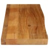 Dessus de table à bord vivant 120x30x2,5cm bois massif manguier 