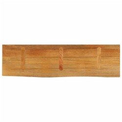 Dessus de table à bord vivant 120x30x2,5cm bois massif manguier 