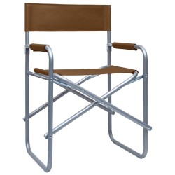 Chaises de metteur en scène lot de 2 Acier Marron 