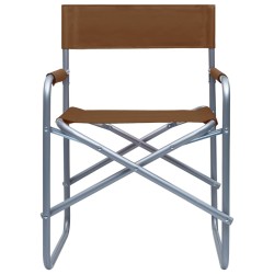 Chaises de metteur en scène lot de 2 Acier Marron 