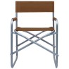Chaises de metteur en scène lot de 2 Acier Marron 
