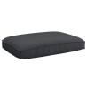 Set de coussins pour palette 2 pièces en tissu Oxford noir 