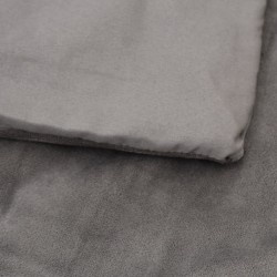 Couverture lestée avec housse Gris 150x200 cm 7 kg Tissu 