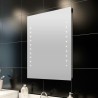 Miroir de salle de bain 60 x 80 cm avec lumières LED 