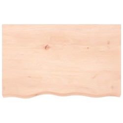 Comptoir de salle de bain 80x50x(2-6) cm bois massif non traité 