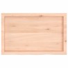 Comptoir de salle de bain 80x50x(2-6) cm bois massif non traité 