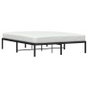 Cadre de lit métal sans matelas noir 160x200 cm 