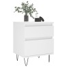 Tables de chevet 2 pcs blanc 40x35x50 cm bois d’ingénierie 