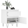 Tables de chevet 2 pcs blanc 40x35x50 cm bois d’ingénierie 