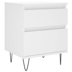 Tables de chevet 2 pcs blanc 40x35x50 cm bois d’ingénierie 