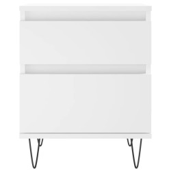 Tables de chevet 2 pcs blanc 40x35x50 cm bois d’ingénierie 