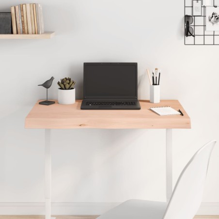 Dessus de table 80x50x(2-6) cm bois de chêne massif non traité 