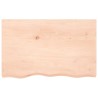 Dessus de table 80x50x(2-6) cm bois de chêne massif non traité 