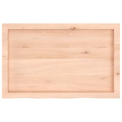 Dessus de table 80x50x(2-6) cm bois de chêne massif non traité 