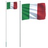 Drapeau de l'Italie et mât 6,23 m Aluminium 